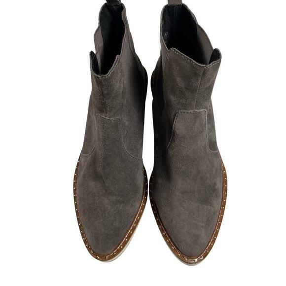 Cecelia New York Gemma Suede Wedge Pull On Ankle Boot Slate Gray Size 8M - Picture 4 of 11